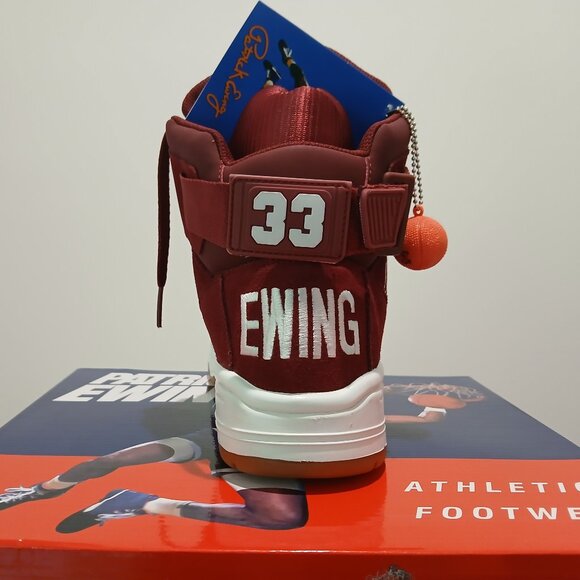MEN\'S SIZE 12 - EWING 33 HI BURGUNDY SUEDE